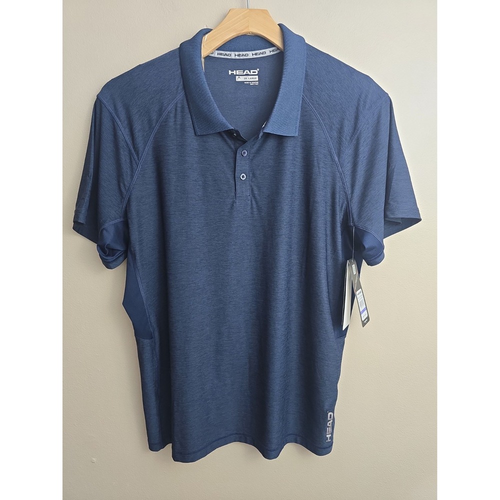 NWT Head Dri-Motion  Men's Polo 2XL Navy Blue HEM171TS16HN005